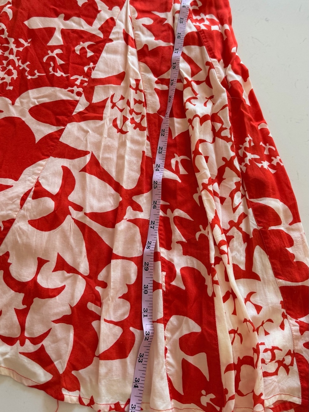 Maeve for Anthropologie orange and white bird print dress sz XS - Picture 6 of 7